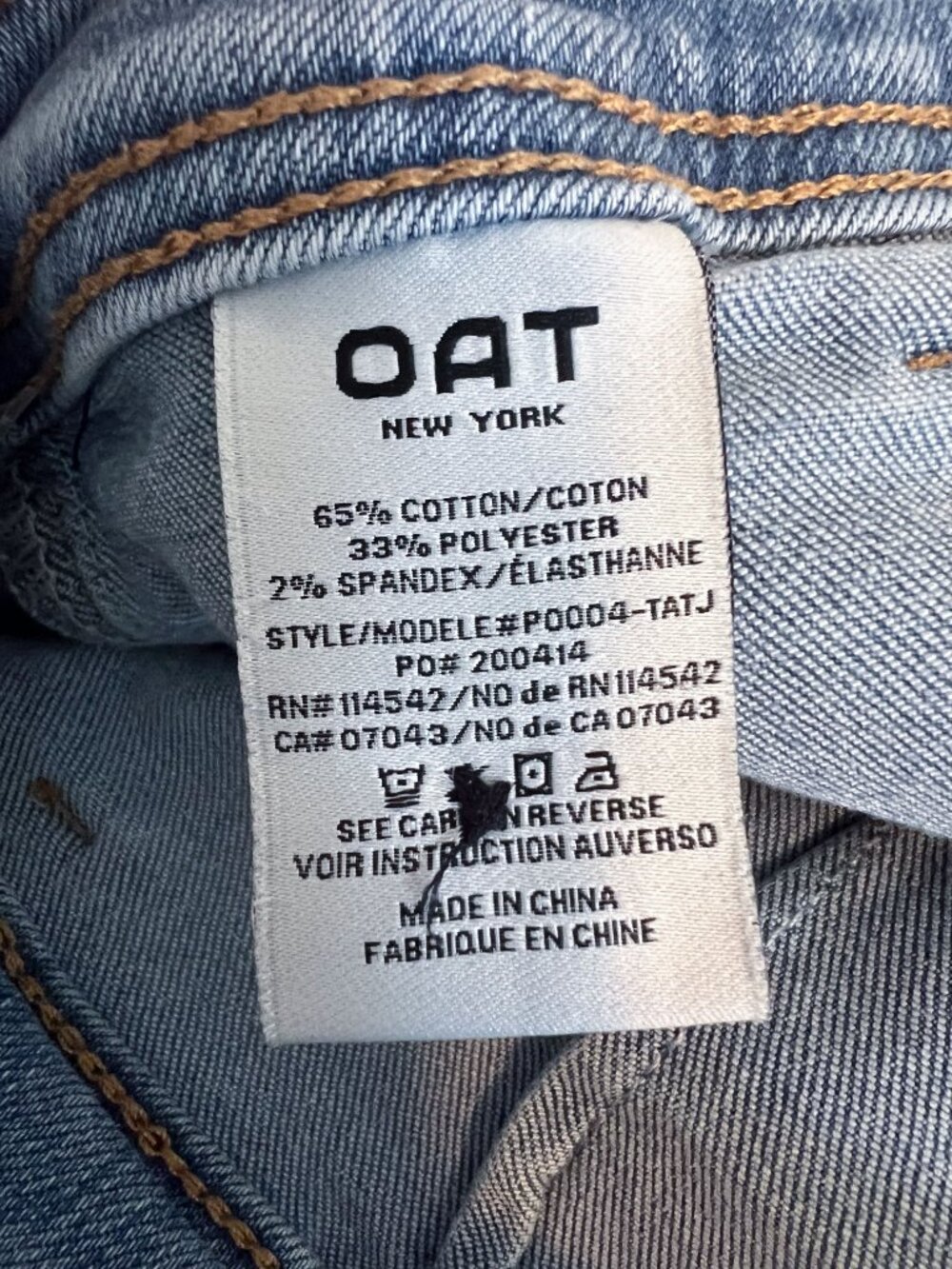 OAT New York Light Wash High Rise Wide Leg Jean for Women - Size 28 Boho - Picture 10 of 11
